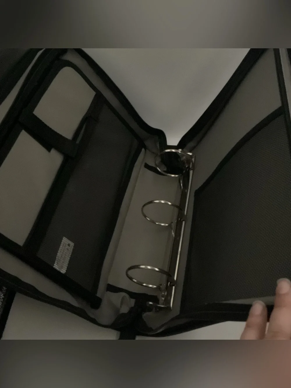 Mojo Black 3 Ring 2.25” Zipper Binder File Folder Tablet Storage School Organize